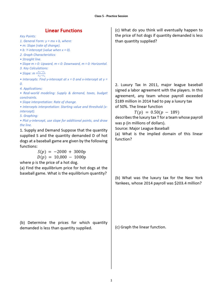 Class 5 Practice Session | PDF | Mathematical Relations