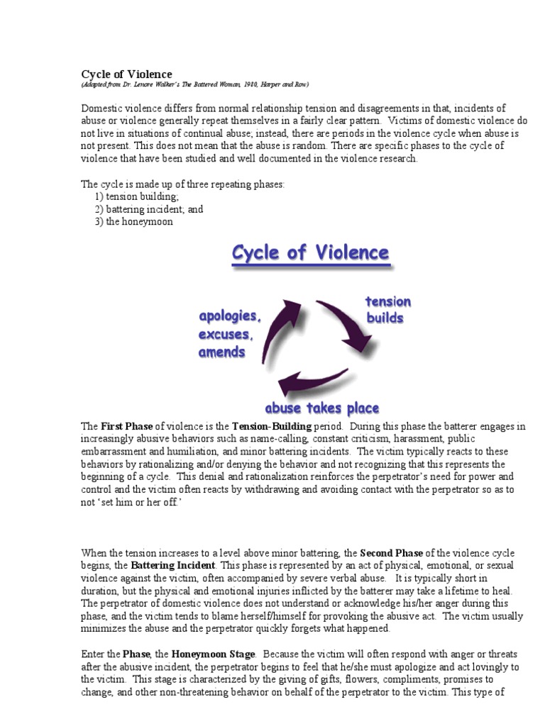 Understanding the Domestic Violence Cycle | PDF | Domestic Violence ...