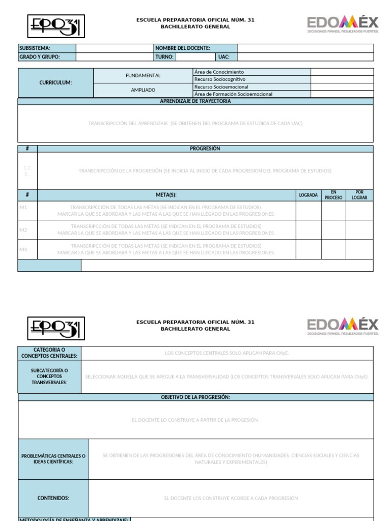 Planeación Didactica Mccems 2023 (1) Blanco | PDF | Plan de estudios ...