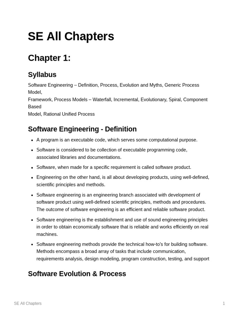 Software Engineering Principles and Models | PDF | Use Case | Software ...