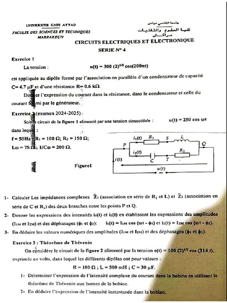 Td4 Circuits Electriques | PDF