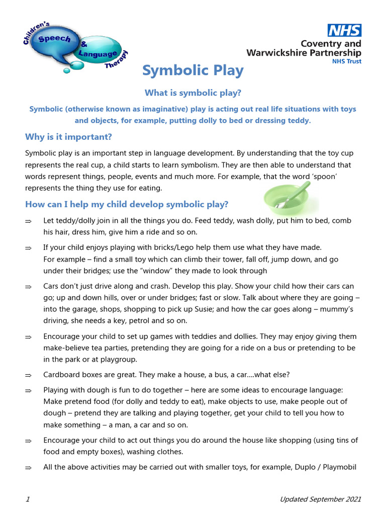 Importance of Symbolic Play for Kids | PDF