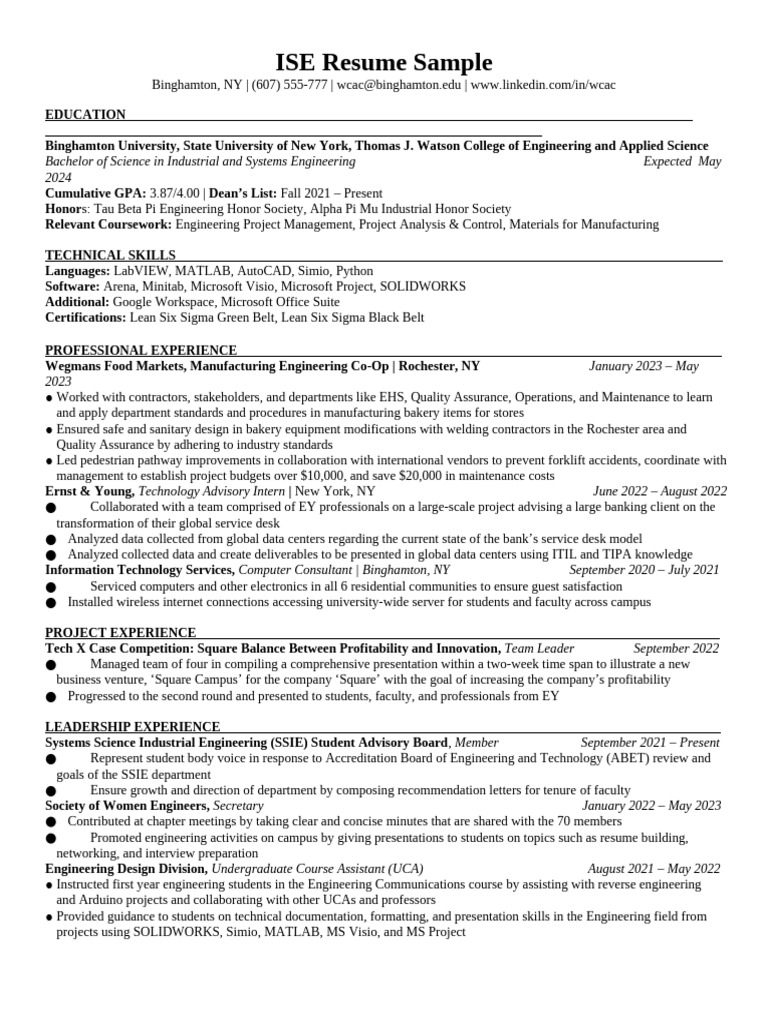 Industrial Systems Engineering Sample | PDF | Computing