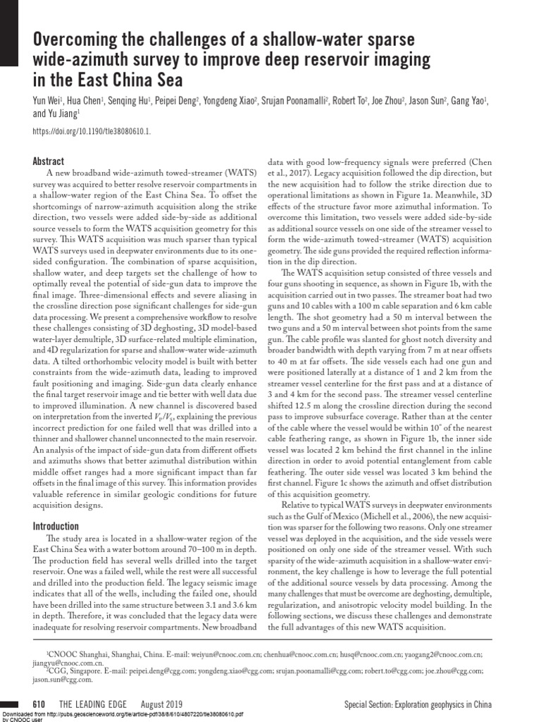 Overcoming The Challenges of A Shallow-Water Sparse | PDF | Anisotropy ...