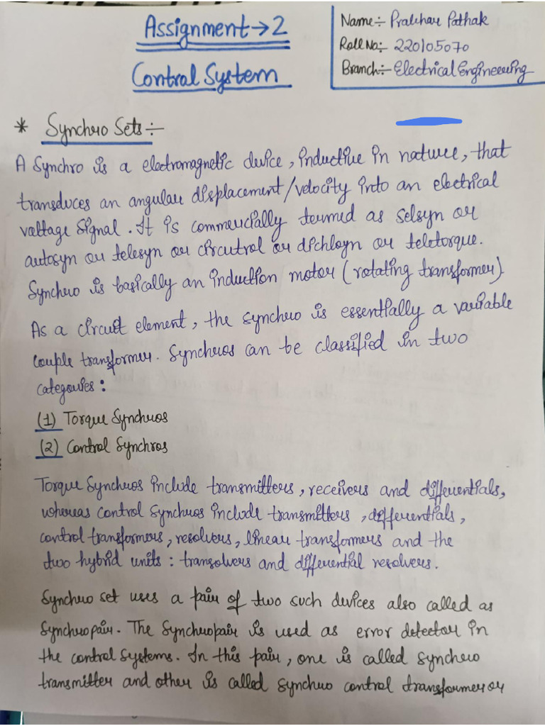 Control System Assignment2 | PDF
