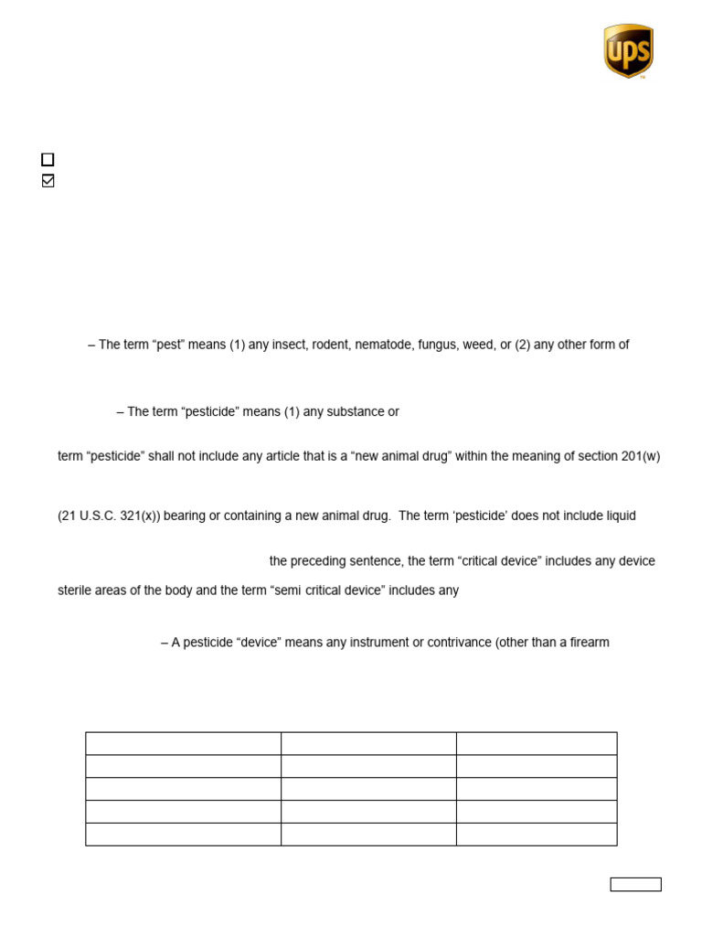 EPA Pesticide Shipment Worksheet | PDF | Biocides