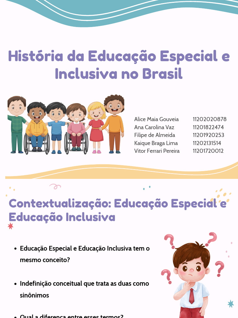 História da Educação Inclusiva no Brasil | PDF | Educação Especial ...