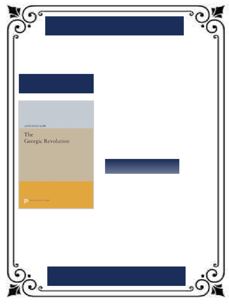 The Georgic Revolution Anthony Low ebook full reference edition | PDF