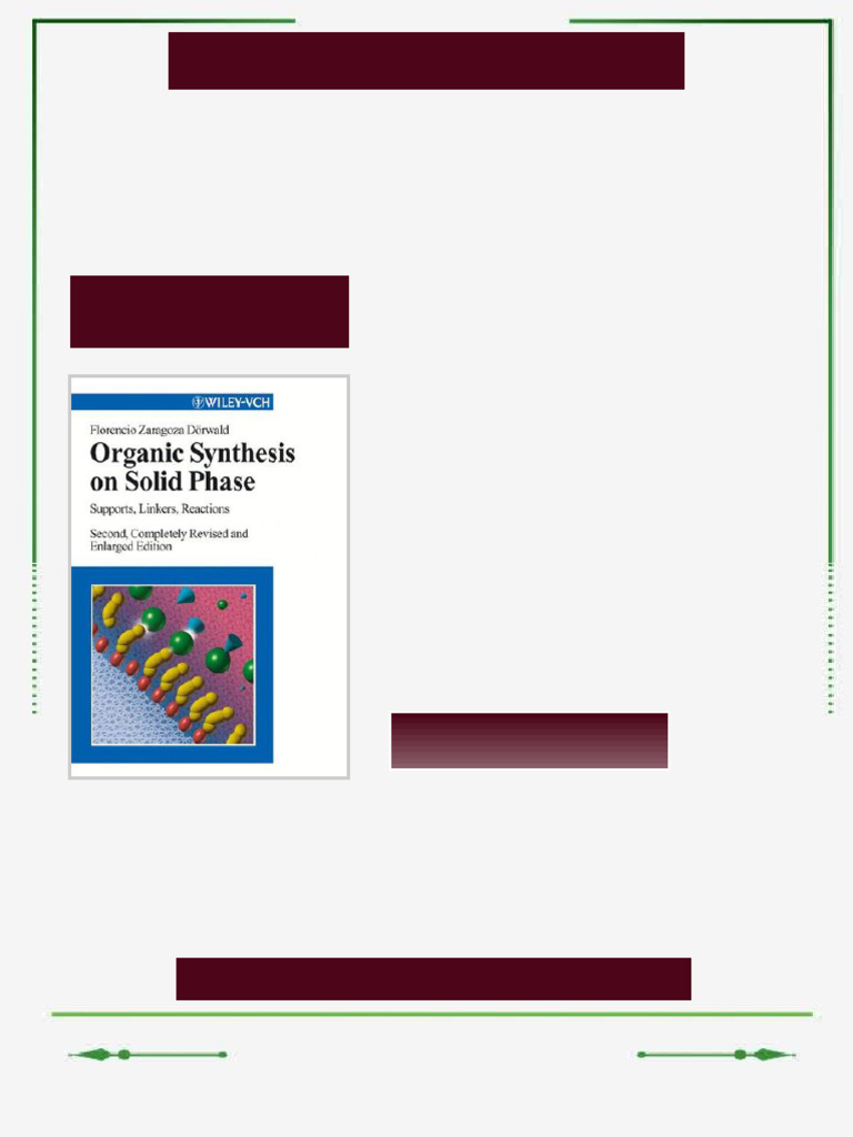Organic Synthesis on Solid Phase Supports Linkers Reactions 2nd Edition ...