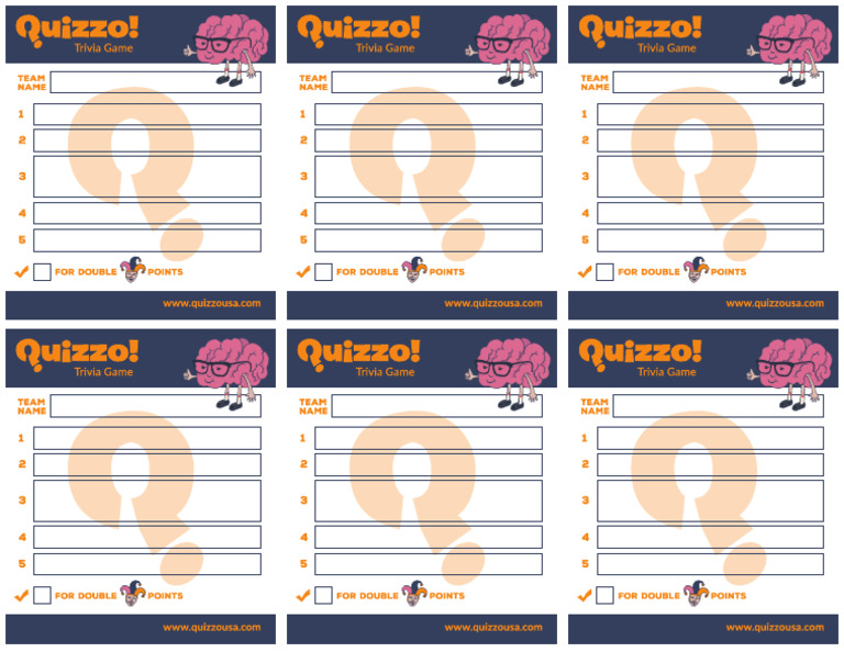 Printable Answer Sheets | PDF