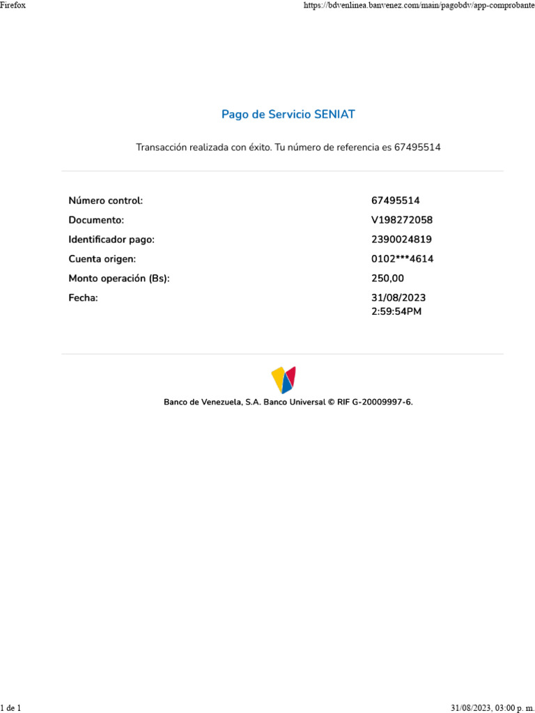 Comprobante FORMA 33 | PDF