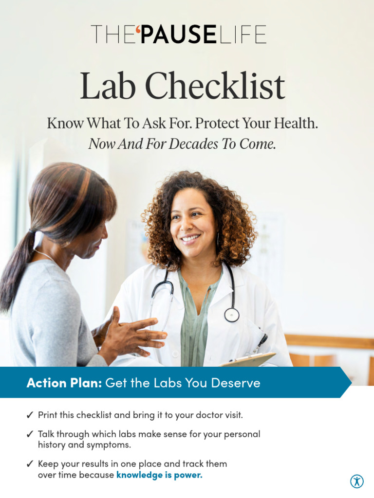 Essential Lab Checklist for Menopause | PDF | Menopause | Low Density ...