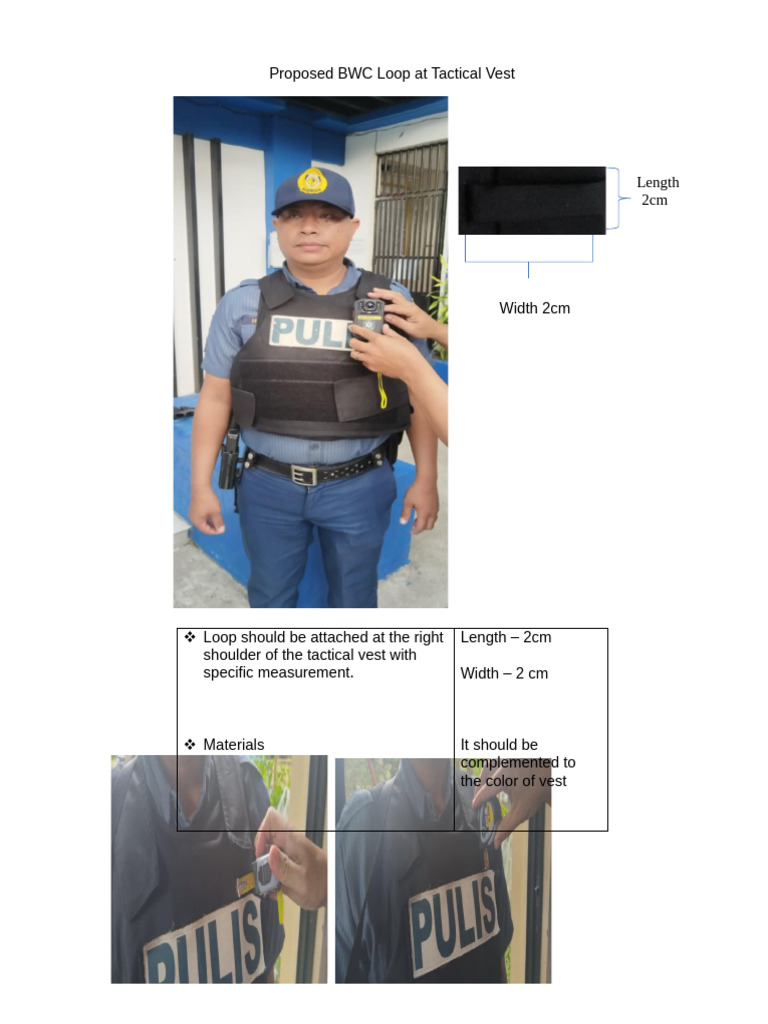 Proposed BWC Loop at Tactical Vest | PDF