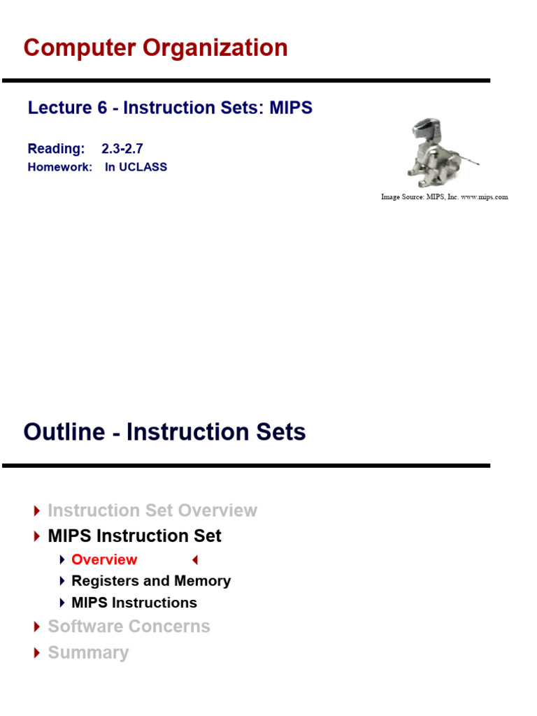 (Improve) L06 Instruction Sets MIPS | PDF | Integer (Computer Science ...