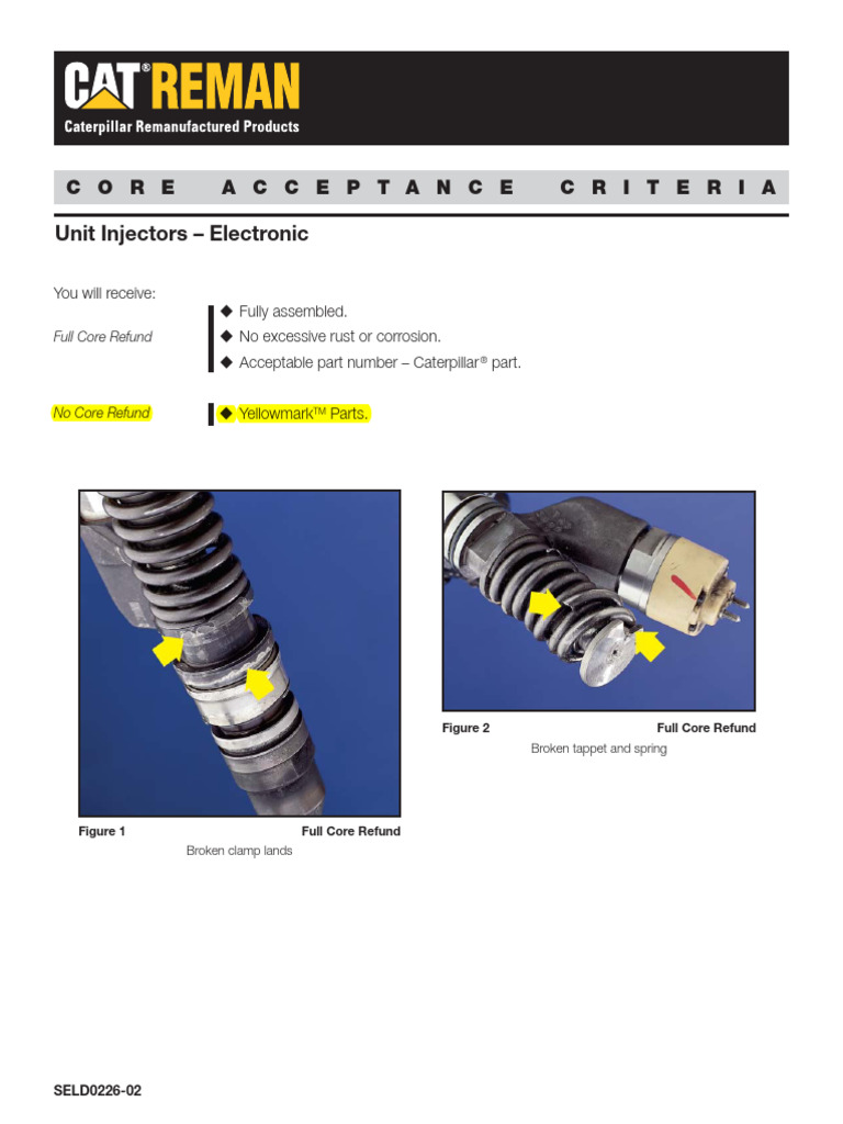 Core Acceptance Criteria for Injectors | PDF