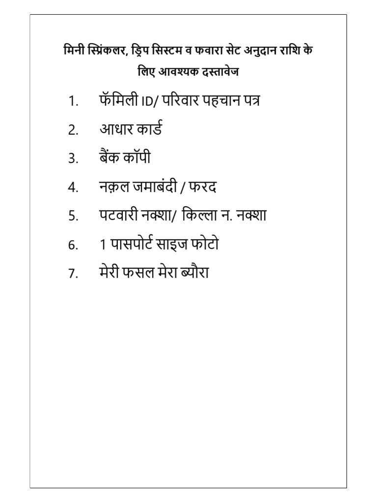 Micada Check List | PDF