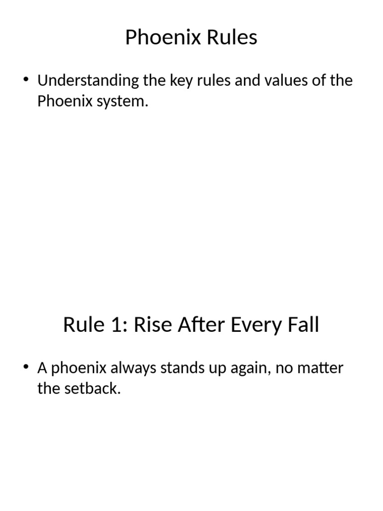 Phoenix Rules Slides | PDF