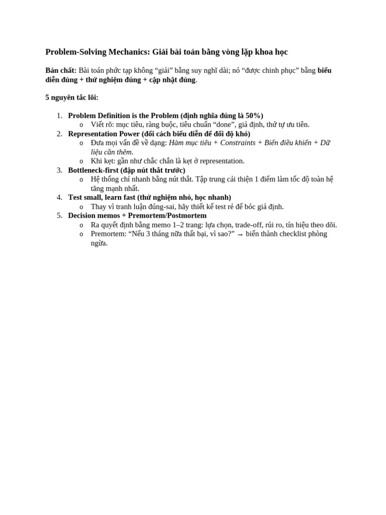 Problem Solving Mechanics | PDF