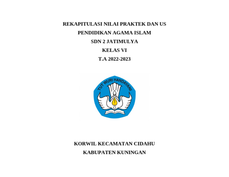 Rekapitulasi Nilai Praktek Dan Us Cover | PDF