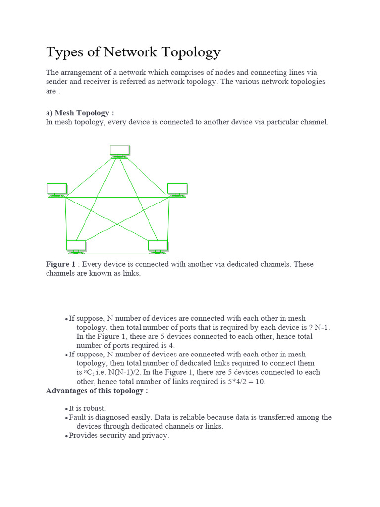 Types of Network Topology | PDF | Network Topology | Computer Network