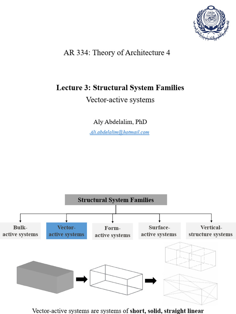 Lecture 3 - Vector-Active System (1) | PDF | Truss | Civil Engineering