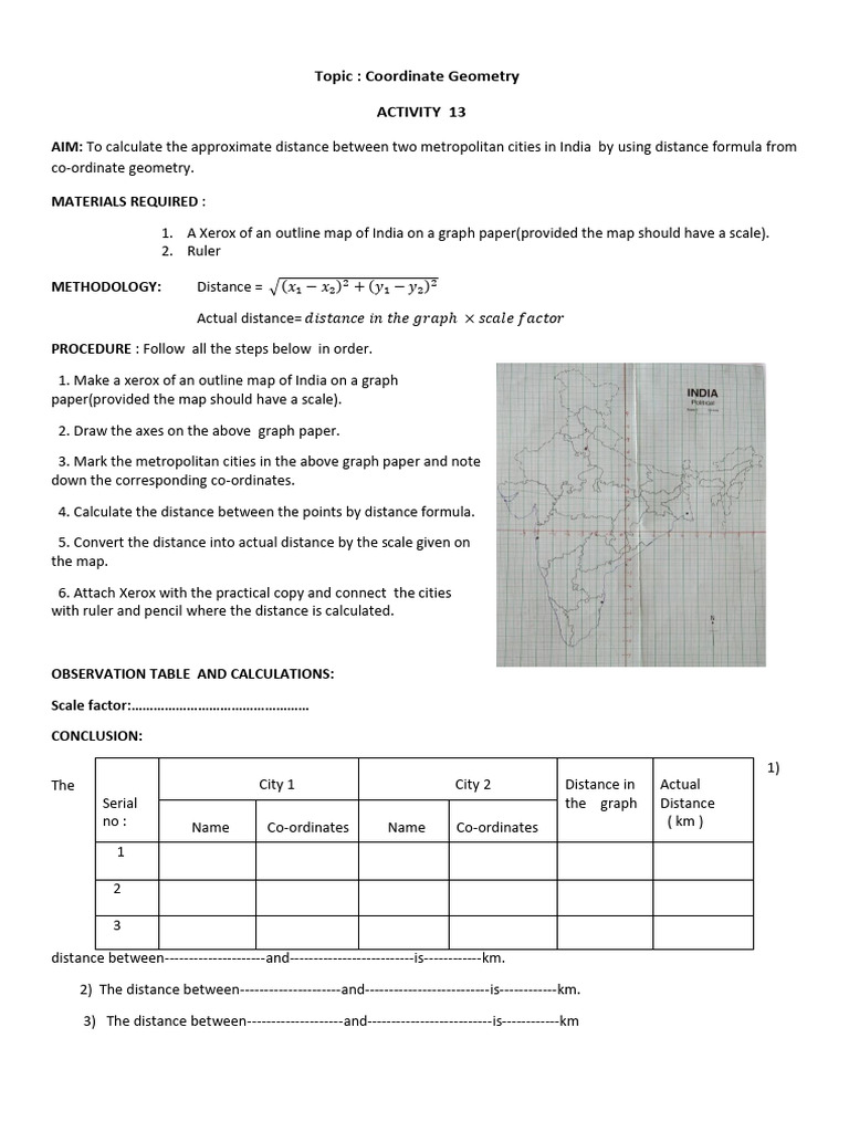 Calculate City Distances Using Geometry | PDF