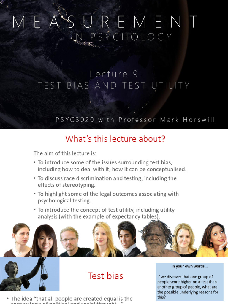 Understanding Test Bias in Psychology | PDF | Validity (Statistics ...
