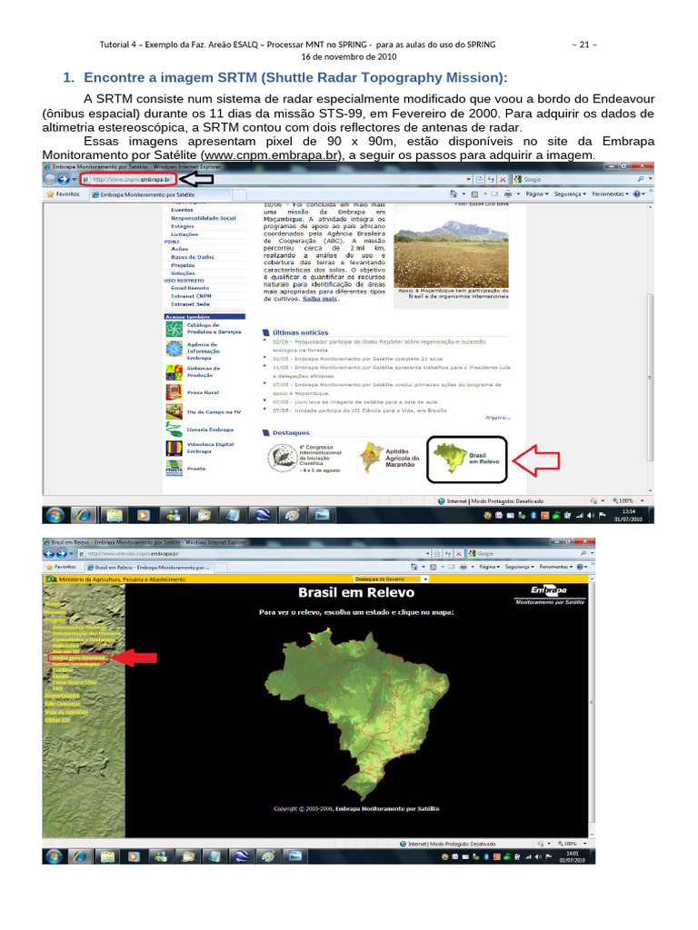 Processamento de MNT no SPRING | PDF
