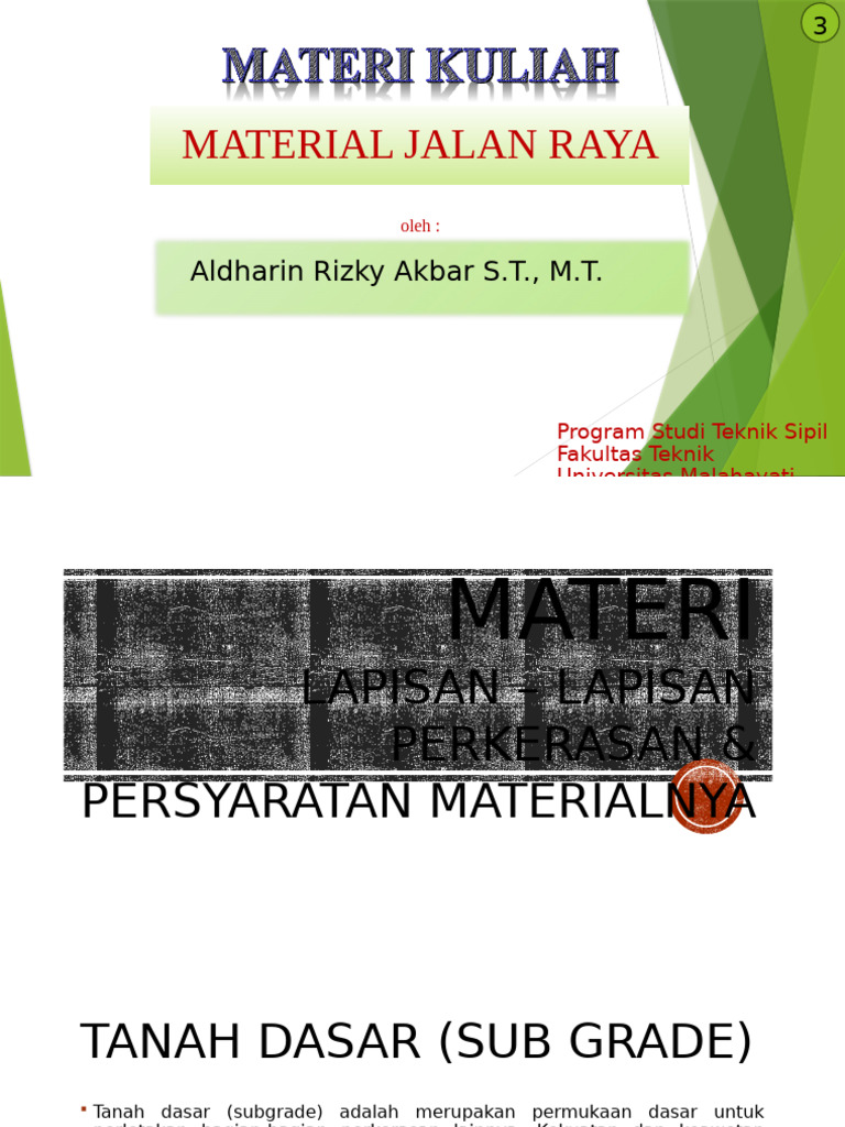 Material dan Persyaratan Jalan Raya | PDF