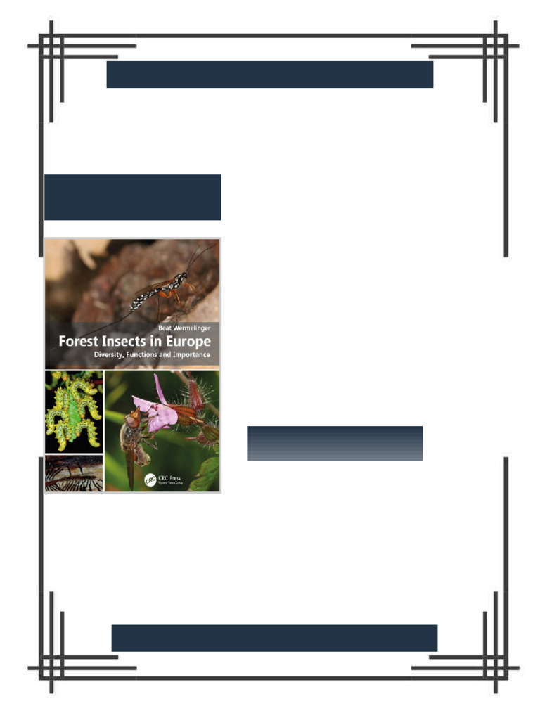 Forest Insects in Europe: Diversity, Functions and Importance 1st ...
