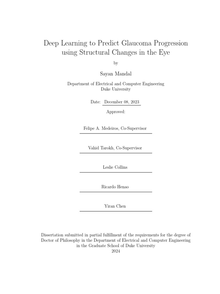 Deep Learning To Predict Glaucoma Progression Using Structural Changes ...