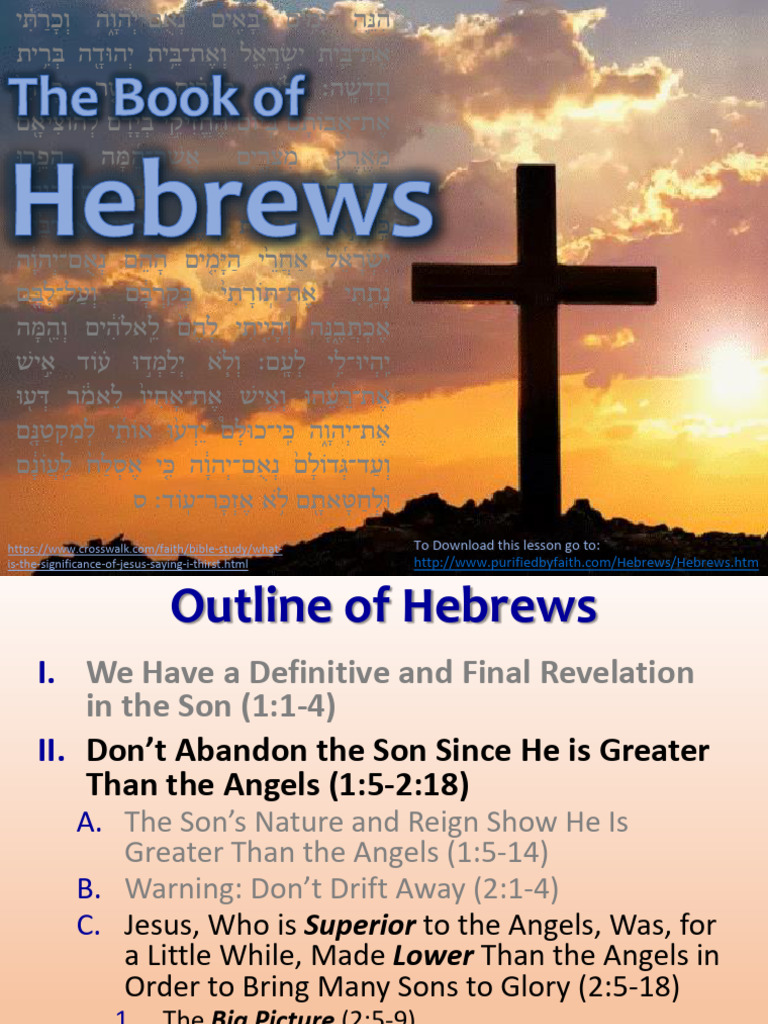 Hebrews Overview: Christ's Superiority | PDF | Glory (Religion) | Angel