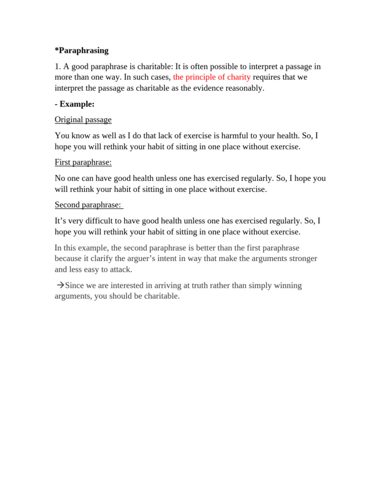 Effective Paraphrasing Techniques | PDF