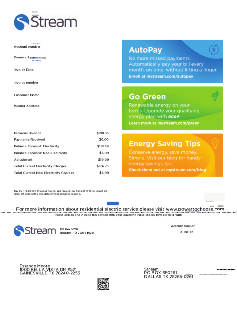 Residential Electric Bill Summary | PDF | Receipt | Tropical Cyclones
