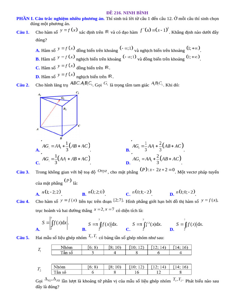 Đề 216 | PDF