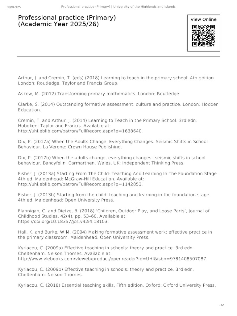 Primary Education Professional Practice Guide | PDF | Learning