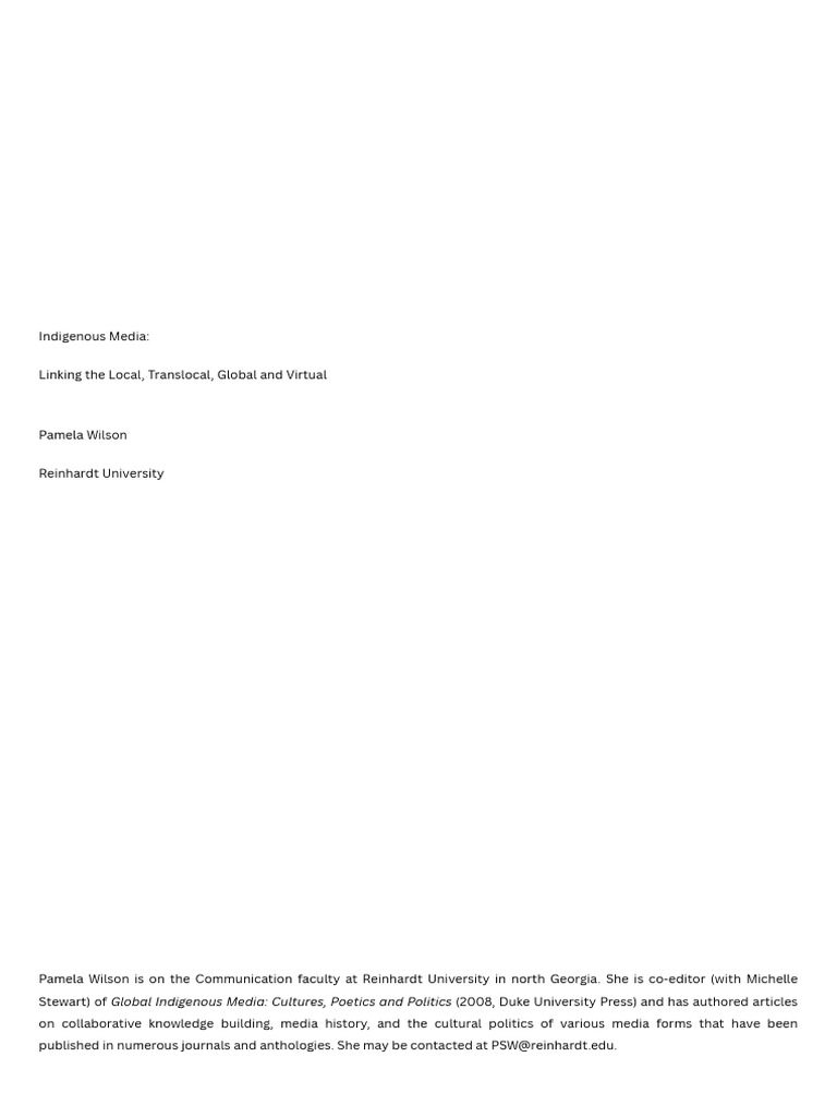 Indigenous Media | PDF | Indigenous Peoples