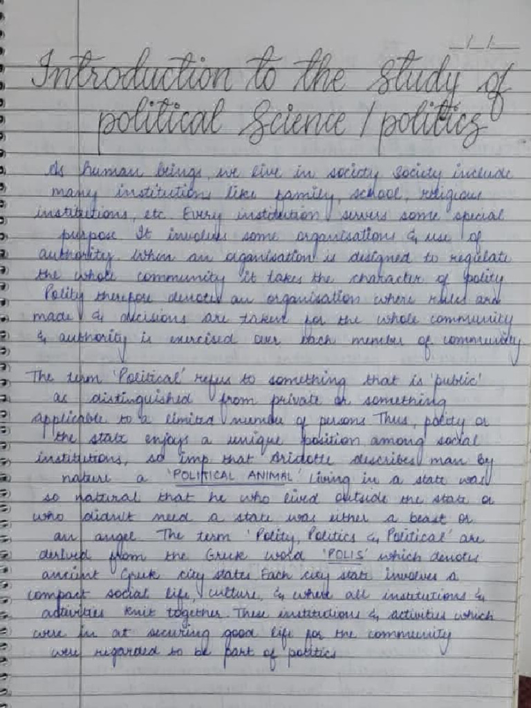 Introduction To Politics and Significance of Politics For Law Student | PDF