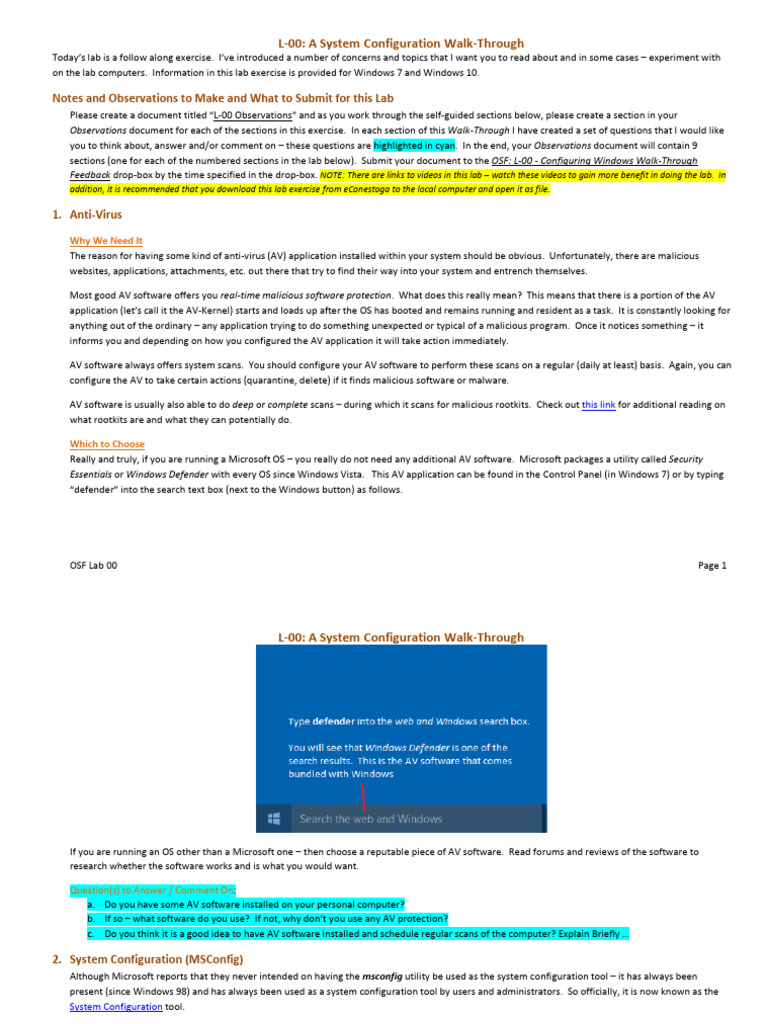 Windows System Configuration Guide | PDF | Backup | Computer File