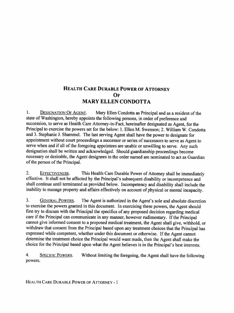 Hcpoa 2015 | PDF