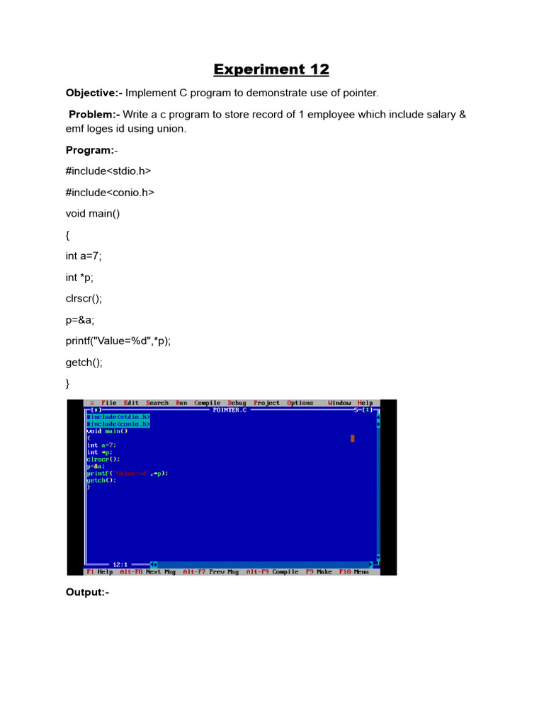 C Programs Using Pointers and Unions | PDF