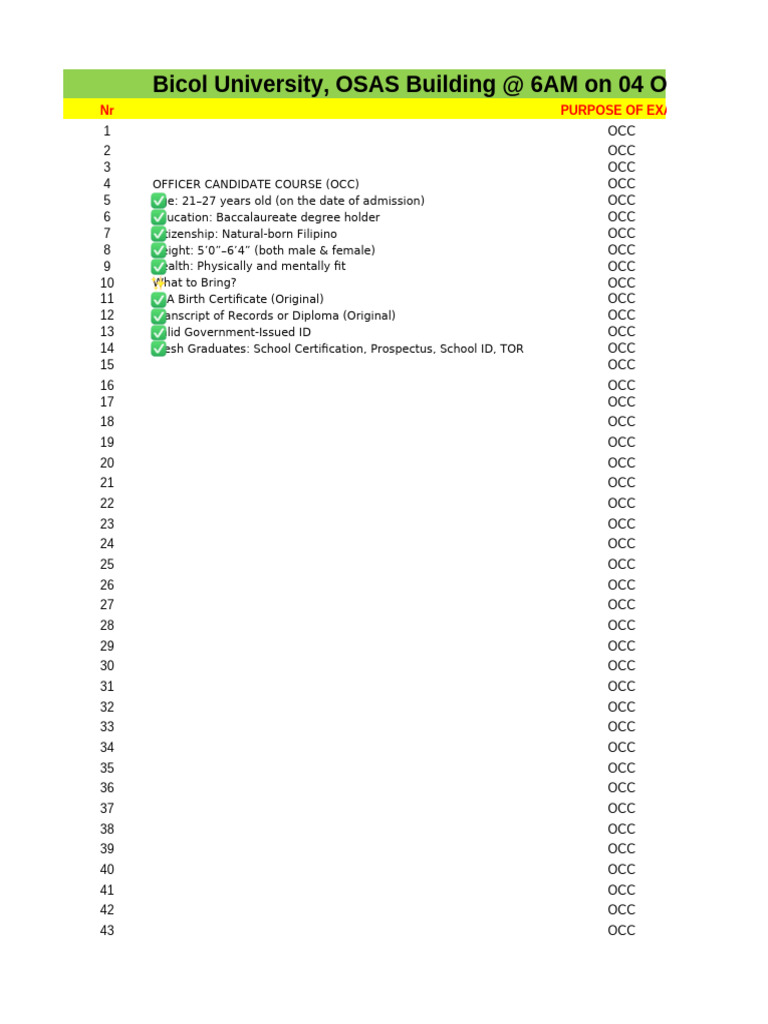 Officer Candidate Course Requirements | PDF | Educational Stages