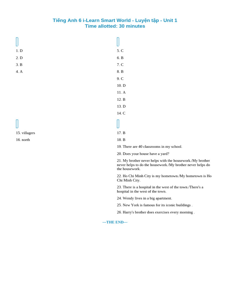 Answer Key k6 t3 | PDF