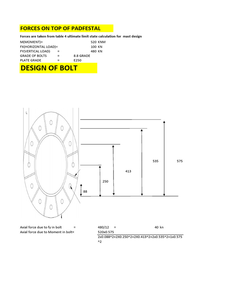 Anchore Bolt & Base Plate Design | PDF | Classical Mechanics | Civil ...