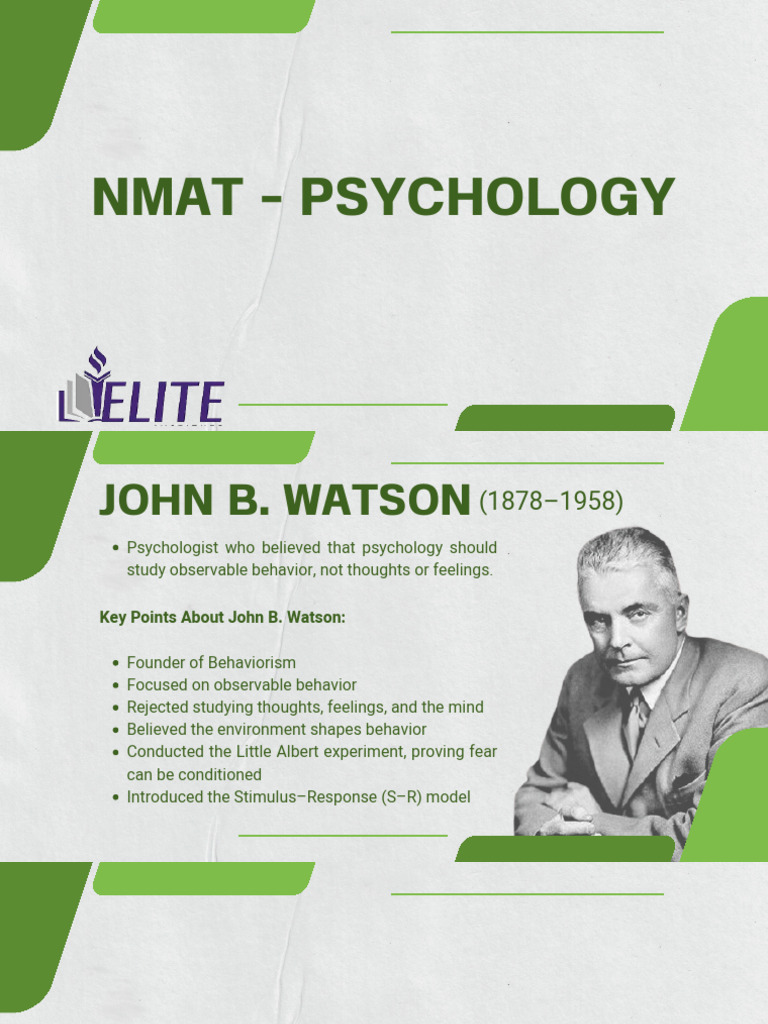 John B. Watson and Behaviorism Overview | PDF | Classical Conditioning ...