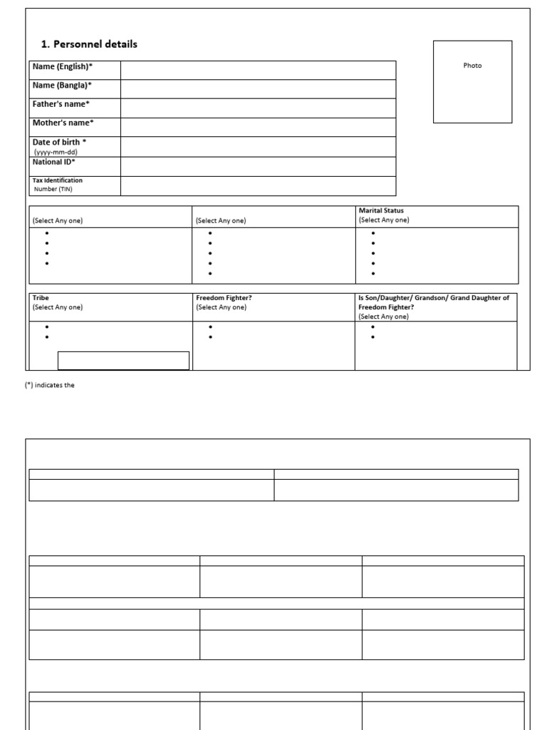 Personnel Information Collection Form and Instruction Manual For HRIS | PDF