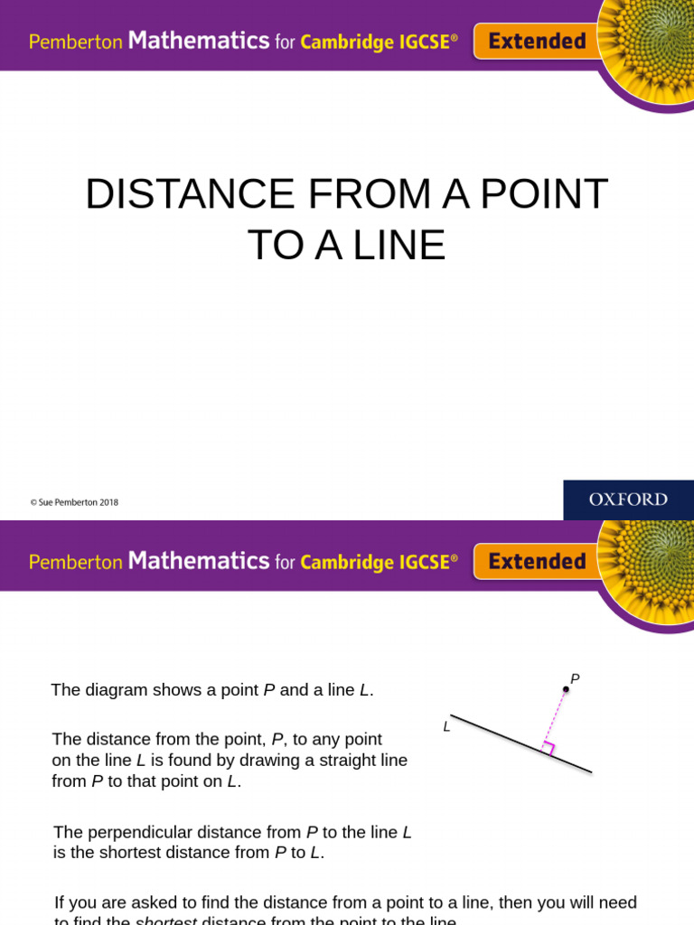Shortest Distance from Point to Line | PDF