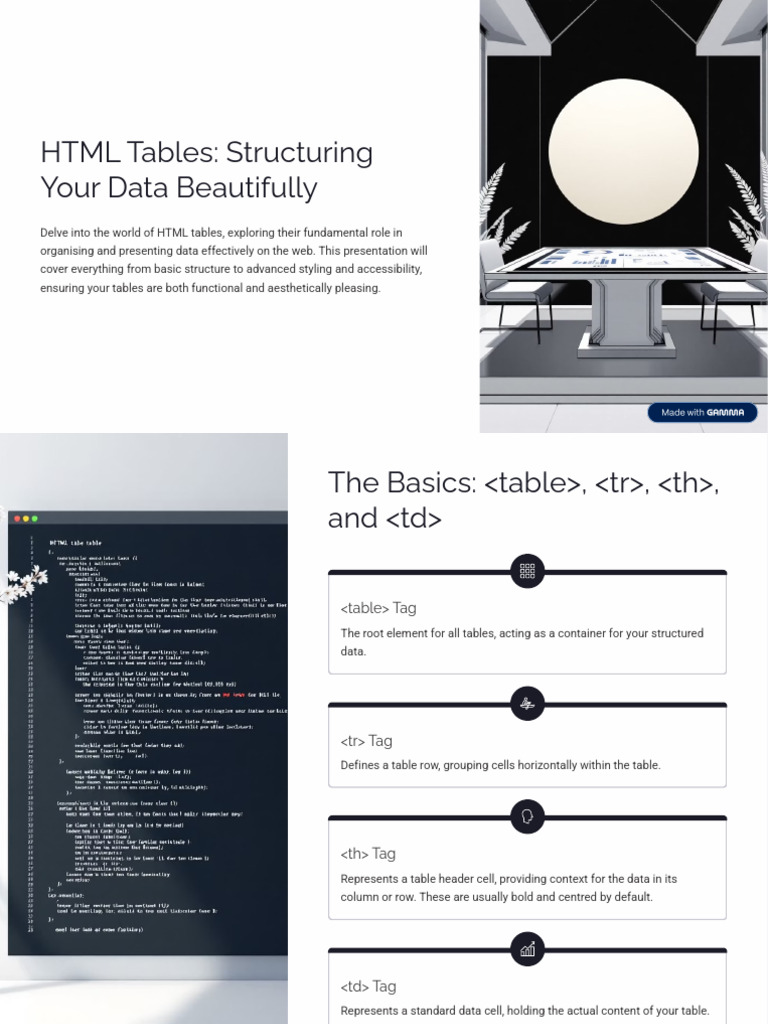 HTML Tables Structuring Your Data Beautifully | PDF | Html Element | Html