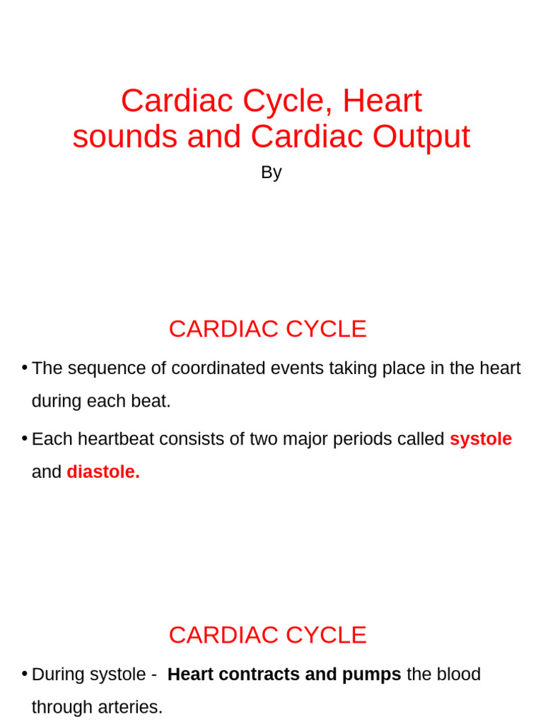 Understanding Cardiac Cycle and Output | PDF | Diastole | Atrium (Heart)