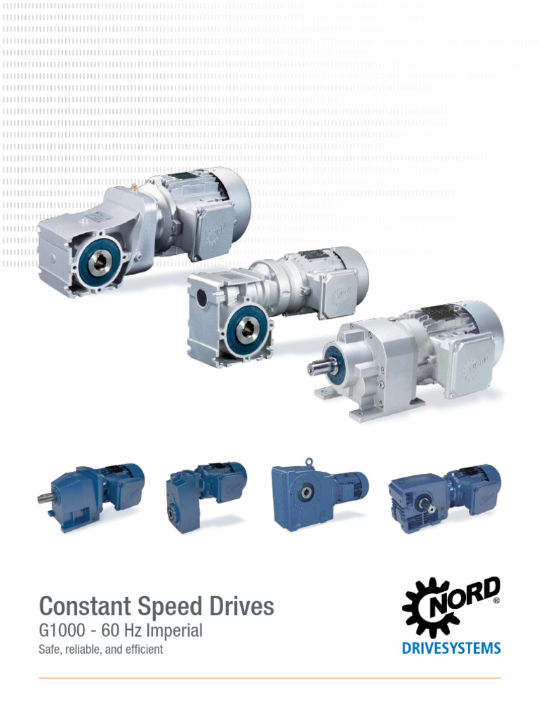 NORD G1000 Constant Speed Drives | PDF | Gear | Sustainability